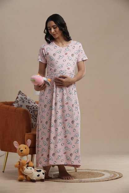 ZIPLESS MATERNITY WEAR | PUFF SLEEVE | SPUN COTTON| SUGARCLOUD MAMA
