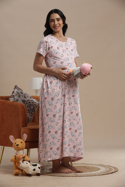 ZIPLESS MATERNITY WEAR | PUFF SLEEVE | SPUN COTTON| SUGARCLOUD MAMA