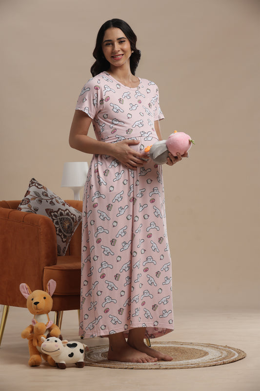 ZIPLESS MATERNITY WEAR | PUFF SLEEVE | SPUN COTTON| SUGARCLOUD MAMA