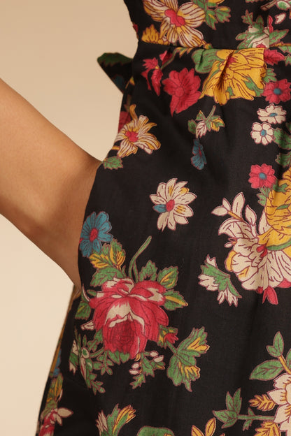 MATERNITY & BEYOND OUTDOORS | 100% COTTON | INVISIBLE SIDE ZIPS | ADJUSTABLE KNOT | DAHLIA
