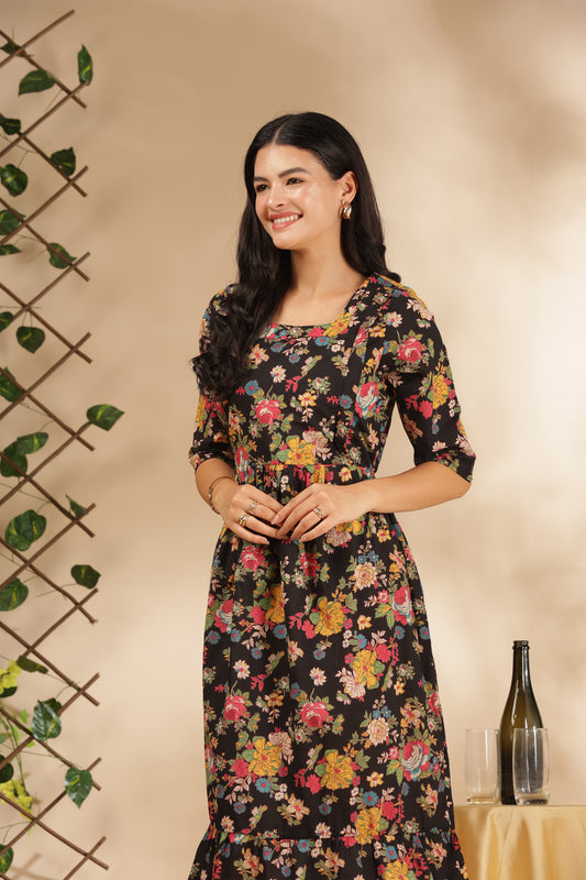 MATERNITY & BEYOND OUTDOORS | 100% COTTON | INVISIBLE SIDE ZIPS | ADJUSTABLE KNOT | DAHLIA