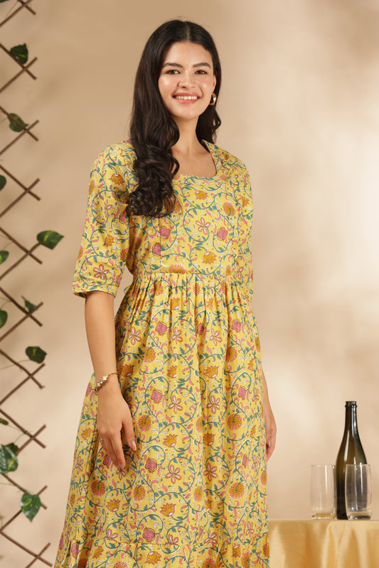 MATERNITY & BEYOND OUTDOORS | 100% COTTON | INVISIBLE SIDE ZIPS | ADJUSTABLE KNOT | CITRINE