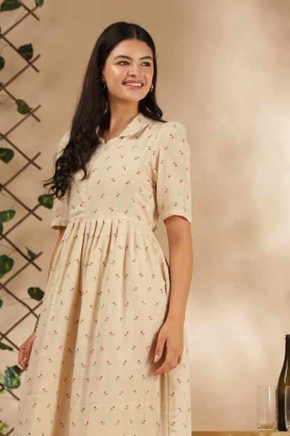 CLOUD SOFT ZIP & GO DRESS| MUSLIN | CENTER ZIP| ADJUSTABLE KNOT |FEEDING FRIENDLY| FLEURIE