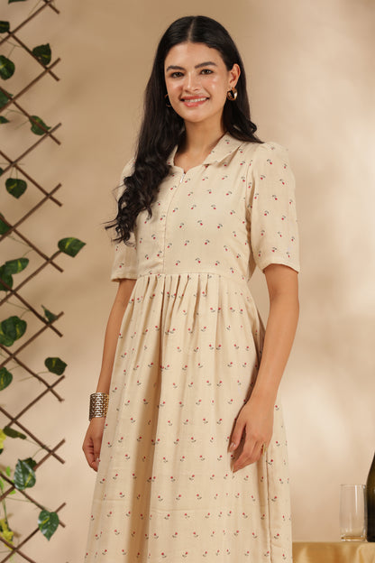 CLOUD SOFT ZIP & GO DRESS| MUSLIN | CENTER ZIP| ADJUSTABLE KNOT |FEEDING FRIENDLY| FLEURIE