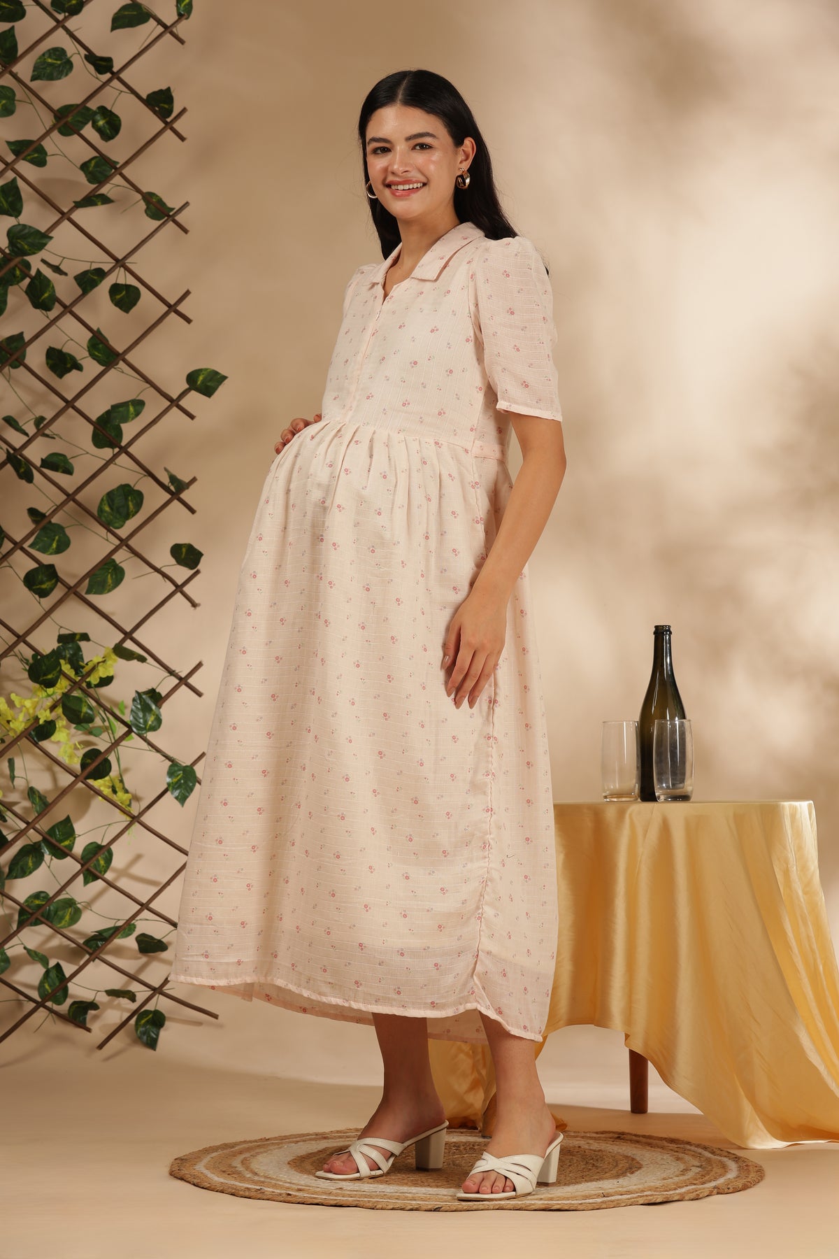 CLOUD SOFT ZIP & GO DRESS| MUSLIN | CENTER ZIP| ADJUSTABLE KNOT |FEEDING FRIENDLY| PONELLE
