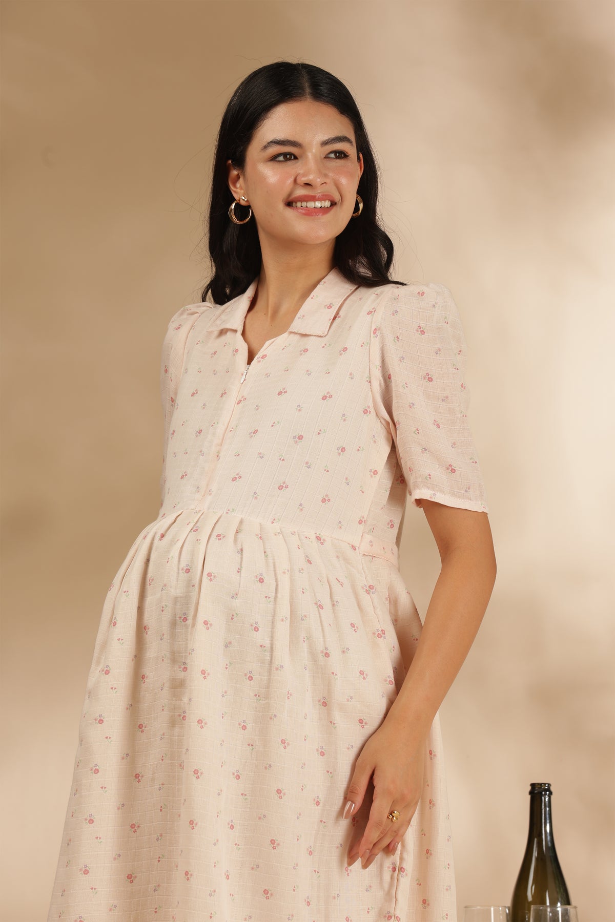 CLOUD SOFT ZIP & GO DRESS| MUSLIN | CENTER ZIP| ADJUSTABLE KNOT |FEEDING FRIENDLY| PONELLE
