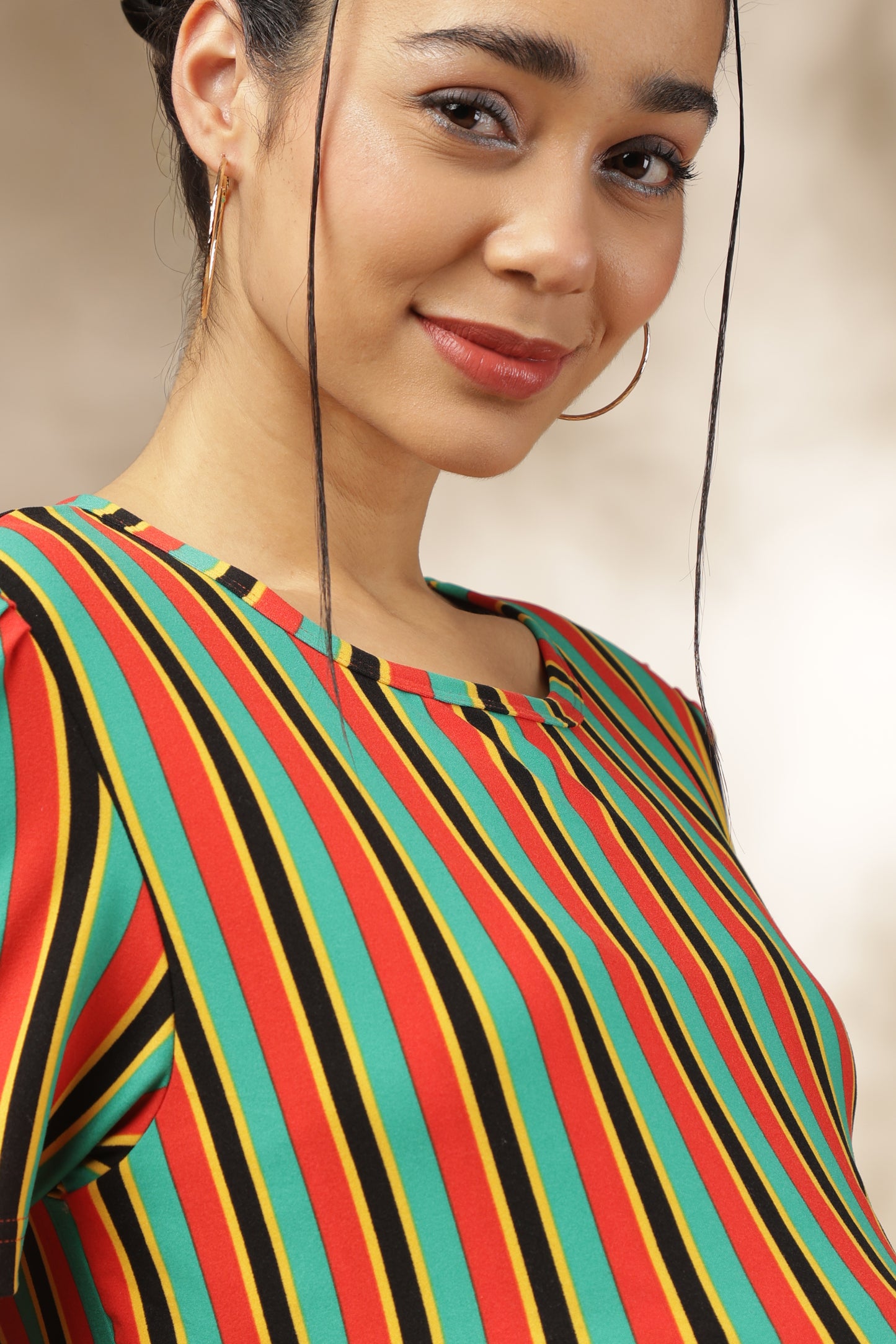 ZIPLESS MATERNITY WEAR | PUFFSLEEVE | SPUN | JOY STRIPES