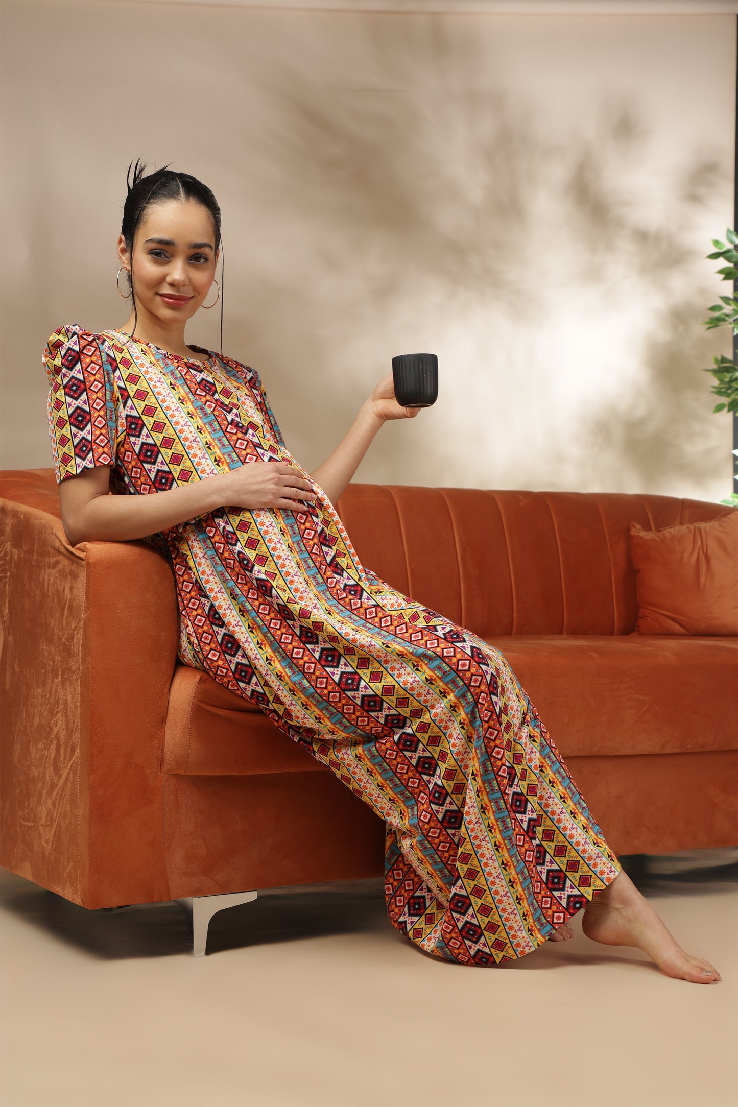 ZIPLESS MATERNITY WEAR | PUFFSLEEVE | SPUN | DESI MOSAIC