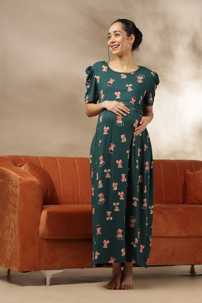 ZIPLESS MATERNITY WEAR | PUFFSLEEVE | SPUN | TEDDY DREAMS