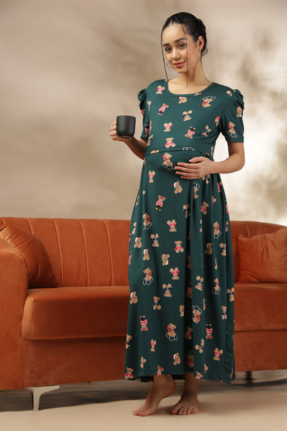 ZIPLESS MATERNITY WEAR | PUFFSLEEVE | SPUN | TEDDY DREAMS