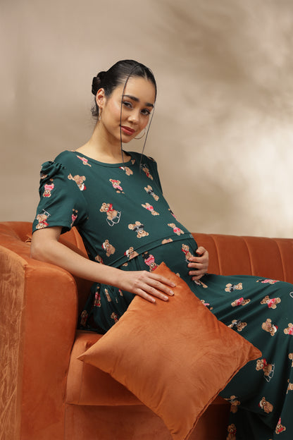 ZIPLESS MATERNITY WEAR | PUFFSLEEVE | SPUN | TEDDY DREAMS