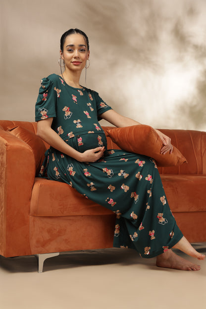 ZIPLESS MATERNITY WEAR | PUFFSLEEVE | SPUN | TEDDY DREAMS