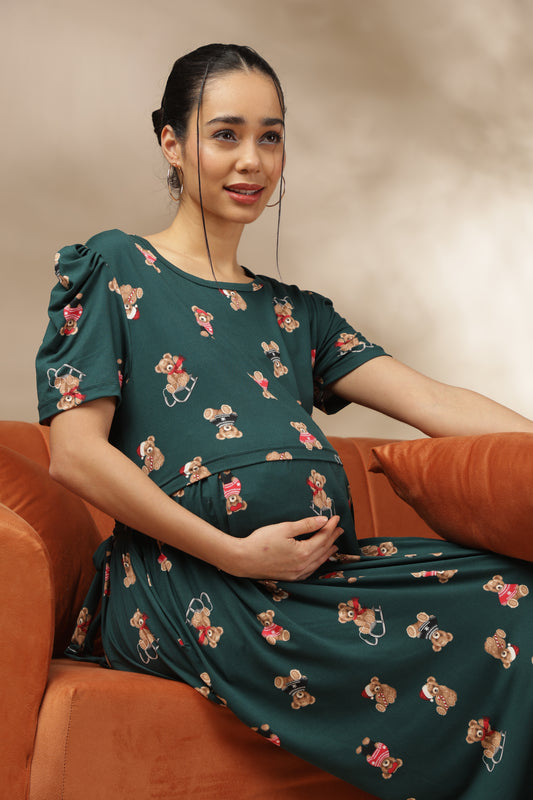 ZIPLESS MATERNITY WEAR | PUFFSLEEVE | SPUN | TEDDY DREAMS