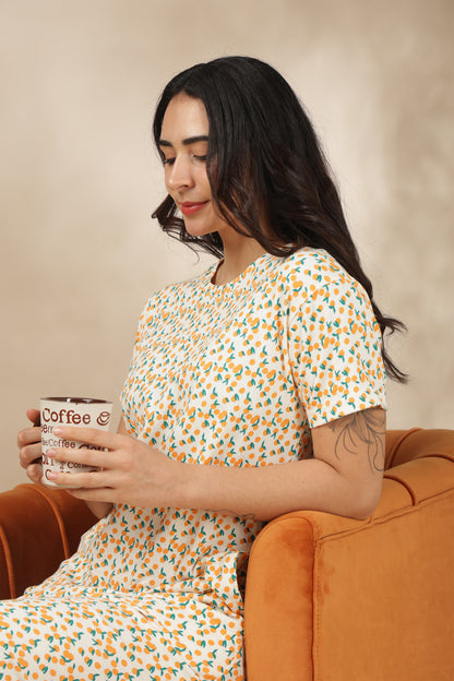 Luxe Long T-Shirt -Ribbed Cotton - Casual Comfort - Tangy