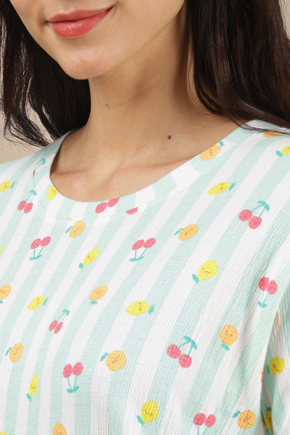 Luxe Long T-Shirt -Ribbed Cotton - Casual Comfort - Zest