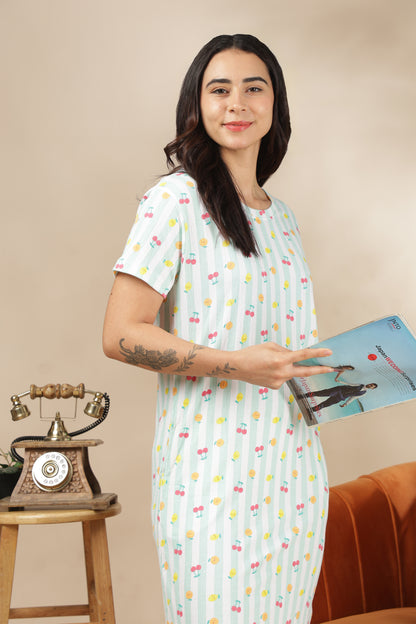 Luxe Long T-Shirt -Ribbed Cotton - Casual Comfort - Zest