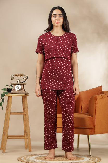 MATERNITY COORDS | ZIPLESS T-SHIRT WITH PANTS |KNITTED COTTON  |INTRODUCTORY PRICE | ADORE