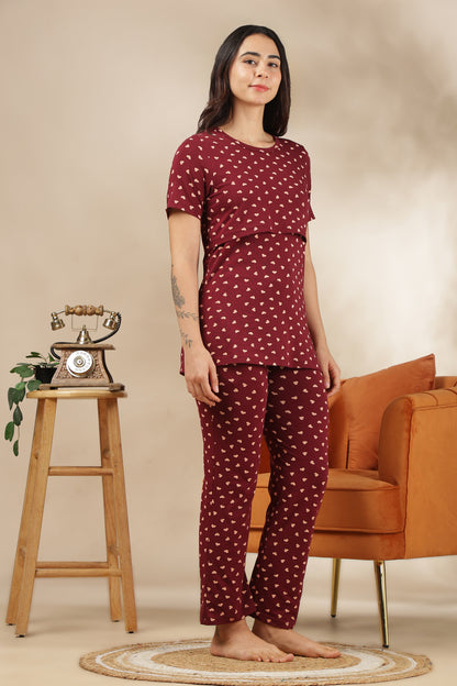 MATERNITY COORDS | ZIPLESS T-SHIRT WITH PANTS |KNITTED COTTON  |INTRODUCTORY PRICE | ADORE