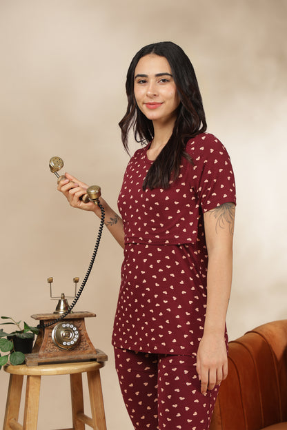 MATERNITY COORDS | ZIPLESS T-SHIRT WITH PANTS |KNITTED COTTON  |INTRODUCTORY PRICE | ADORE