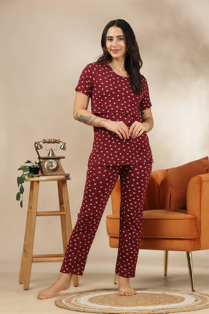 MATERNITY COORDS | ZIPLESS T-SHIRT WITH PANTS |KNITTED COTTON  |INTRODUCTORY PRICE | ADORE