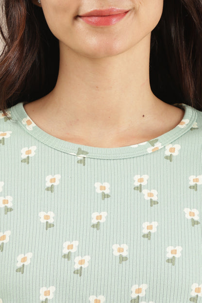 MATERNITY COORDS | ZIPLESS T-SHIRT WITH PANTS |RIBBED COTTON  |INTRODUCTORY PRICE | FLORAE