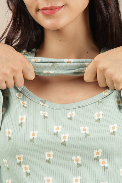 MATERNITY COORDS | ZIPLESS T-SHIRT WITH PANTS |RIBBED COTTON  |INTRODUCTORY PRICE | FLORAE