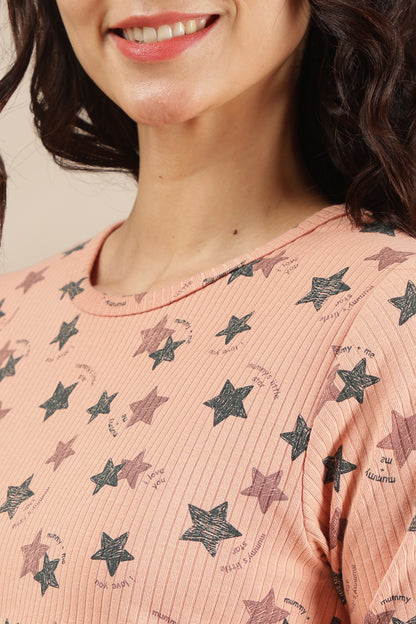 MATERNITY COORDS | ZIPLESS T-SHIRT WITH PANTS | RIBBED COTTON  |INTRODUCTORY PRICE | STELLAR