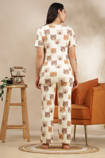 MATERNITY COORDS | ZIPLESS T-SHIRT WITH PANTS |RIBBED COTTON  |INTRODUCTORY PRICE | TOFFEE