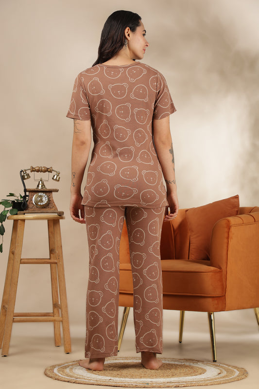 MATERNITY COORDS | ZIPLESS T-SHIRT WITH PANTS |RIBBED COTTON  |INTRODUCTORY PRICE | TEDDY BLISS