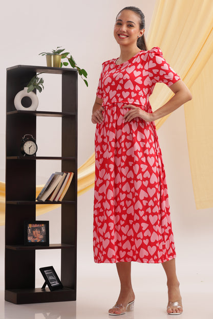 ZIPLESS MATERNITY WEAR | PUFFSLEEVE | SWEETHEART STROLL