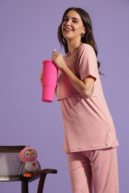 MATERNITY COORDS | ZIPLESS T-SHIRT WITH PANTS |SPUN |INTRODUCTORY PRICE | SUGARCLOUD MAMA