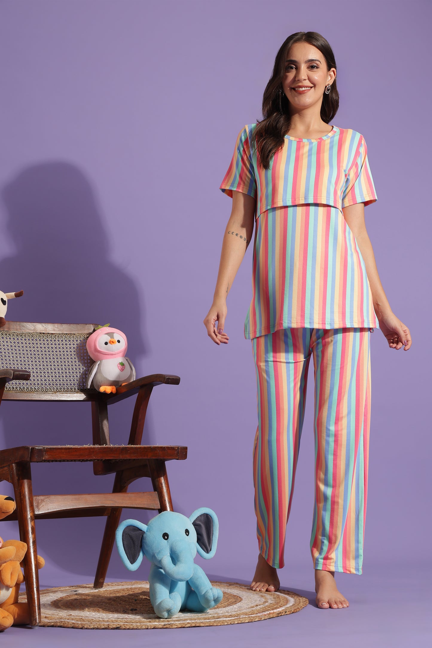 MATERNITY COORDS | ZIPLESS T-SHIRT WITH PANTS |SPUN |INTRODUCTORY PRICE | RAINBOWELLE