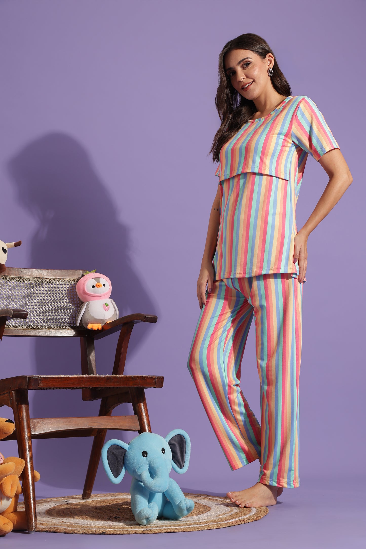 MATERNITY COORDS | ZIPLESS T-SHIRT WITH PANTS |SPUN |INTRODUCTORY PRICE | RAINBOWELLE