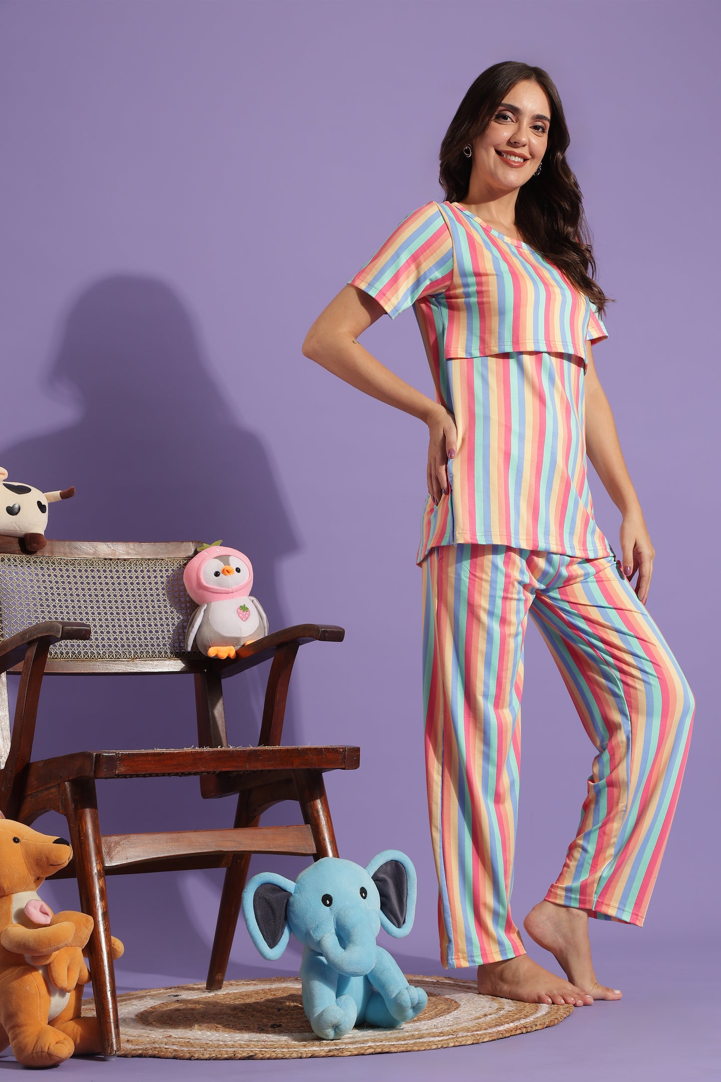 MATERNITY COORDS | ZIPLESS T-SHIRT WITH PANTS |SPUN |INTRODUCTORY PRICE | RAINBOWELLE