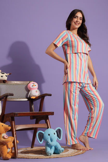 MATERNITY COORDS | ZIPLESS T-SHIRT WITH PANTS |SPUN |INTRODUCTORY PRICE | RAINBOWELLE
