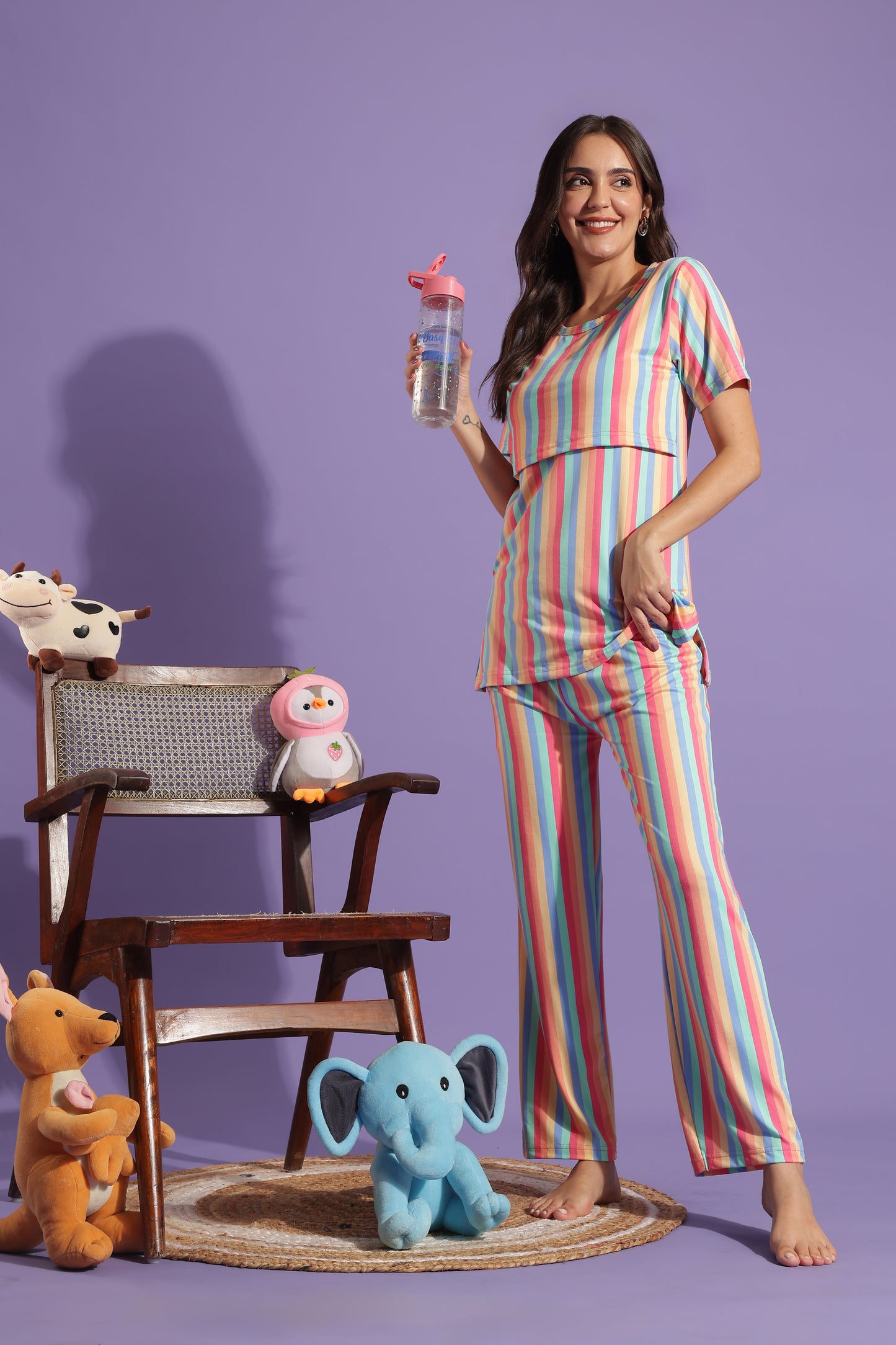 MATERNITY COORDS | ZIPLESS T-SHIRT WITH PANTS |SPUN |INTRODUCTORY PRICE | RAINBOWELLE