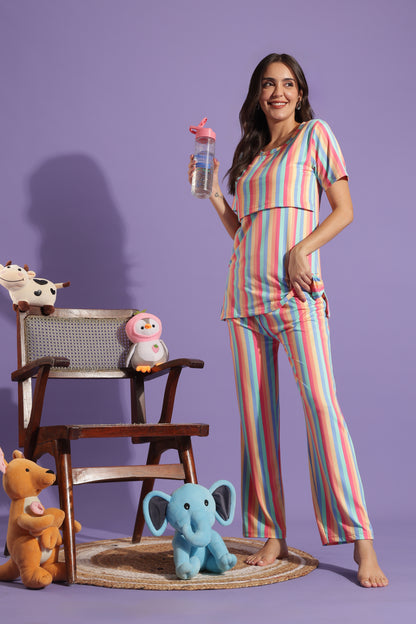 MATERNITY COORDS | ZIPLESS T-SHIRT WITH PANTS |SPUN |INTRODUCTORY PRICE | RAINBOWELLE