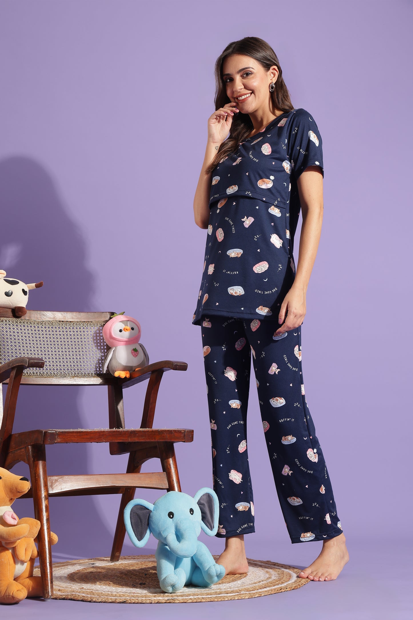 MATERNITY COORDS | ZIPLESS T-SHIRT WITH PANTS |SPUN |INTRODUCTORY PRICE | MIDNIGHT MAMA