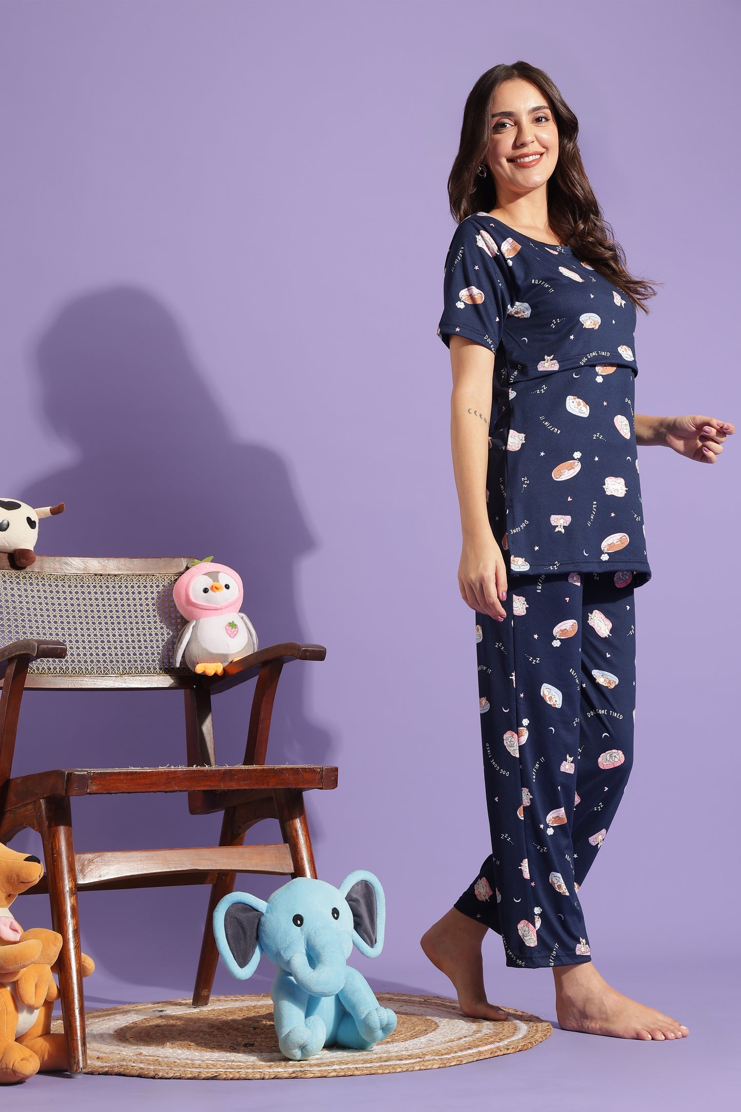 MATERNITY COORDS | ZIPLESS T-SHIRT WITH PANTS |SPUN |INTRODUCTORY PRICE | MIDNIGHT MAMA