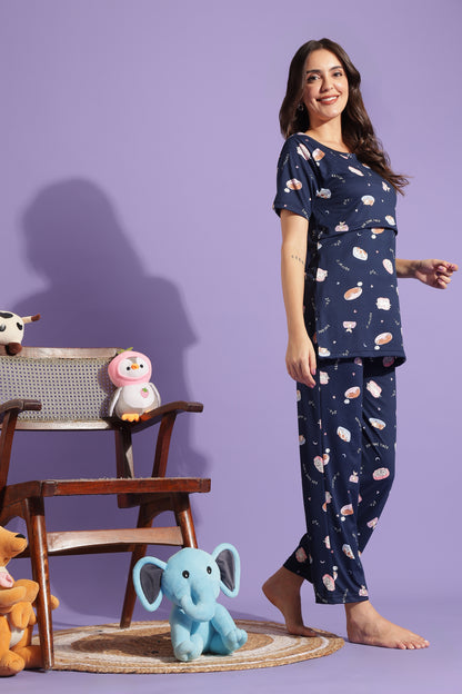 MATERNITY COORDS | ZIPLESS T-SHIRT WITH PANTS |SPUN |INTRODUCTORY PRICE | MIDNIGHT MAMA