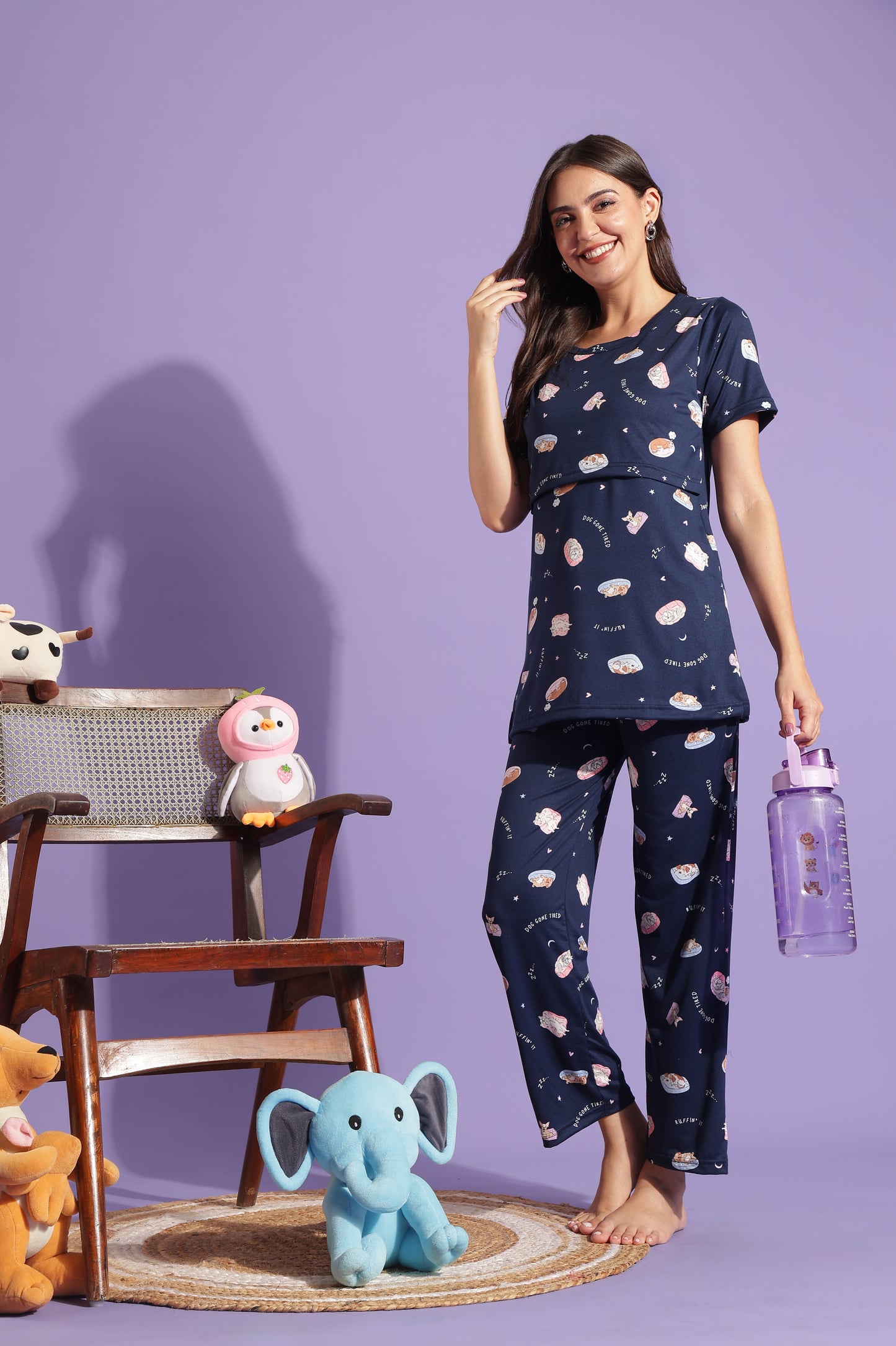 MATERNITY COORDS | ZIPLESS T-SHIRT WITH PANTS |SPUN |INTRODUCTORY PRICE | MIDNIGHT MAMA