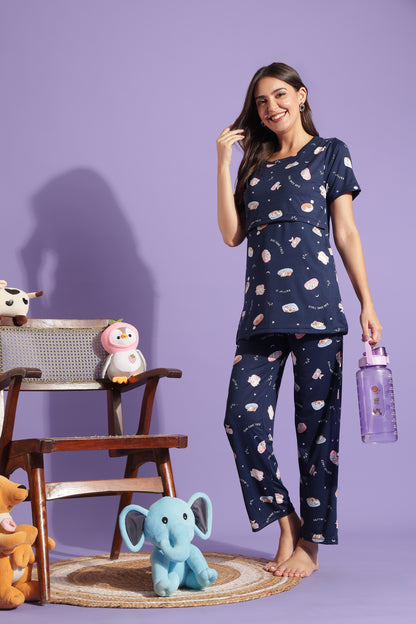 MATERNITY COORDS | ZIPLESS T-SHIRT WITH PANTS |SPUN |INTRODUCTORY PRICE | MIDNIGHT MAMA