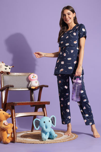 MATERNITY COORDS | ZIPLESS T-SHIRT WITH PANTS |SPUN |INTRODUCTORY PRICE | MIDNIGHT MAMA