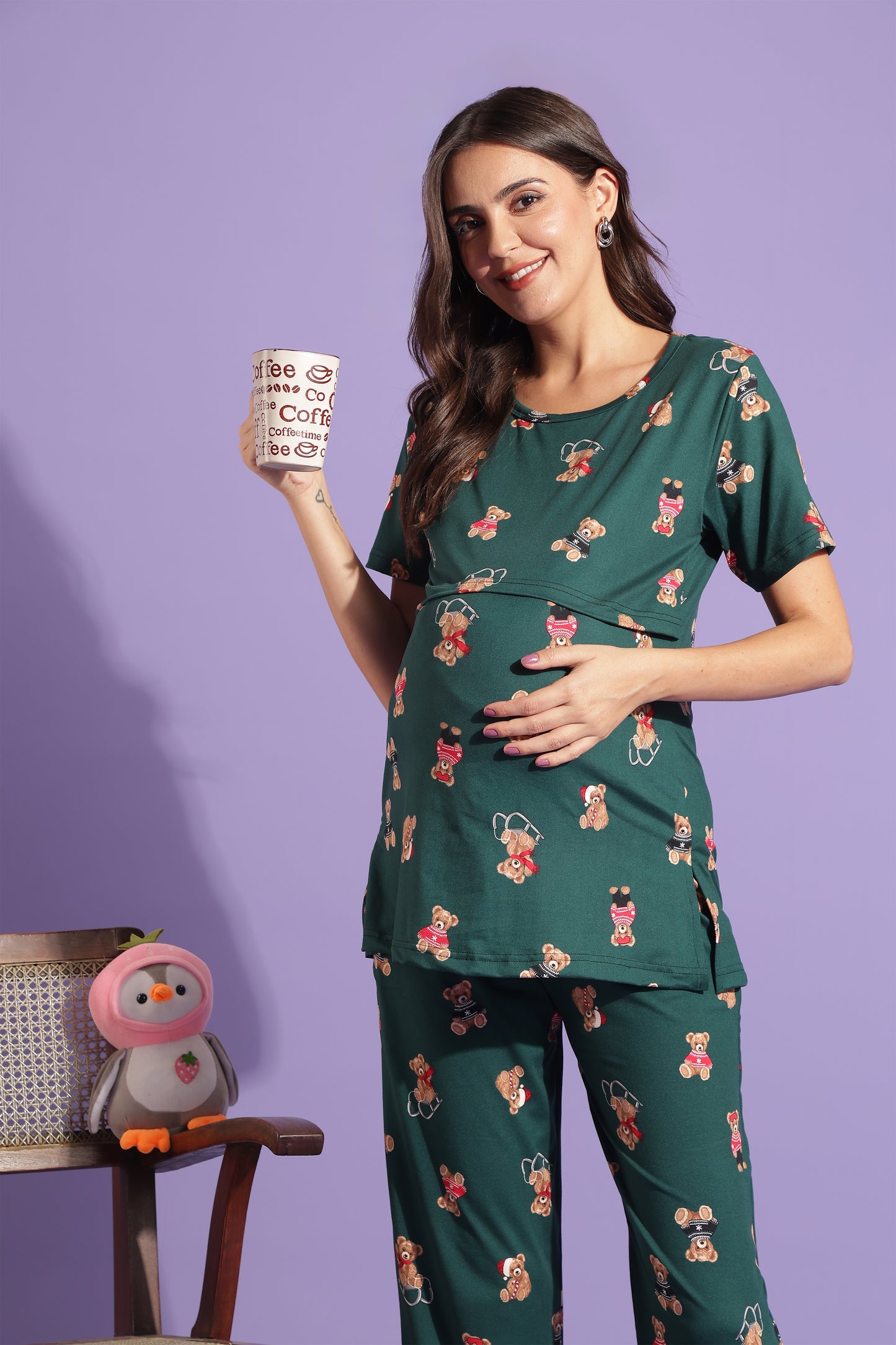 MATERNITY COORDS | ZIPLESS T-SHIRT WITH PANTS |SPUN |INTRODUCTORY PRICE | TEDDY DREAMS