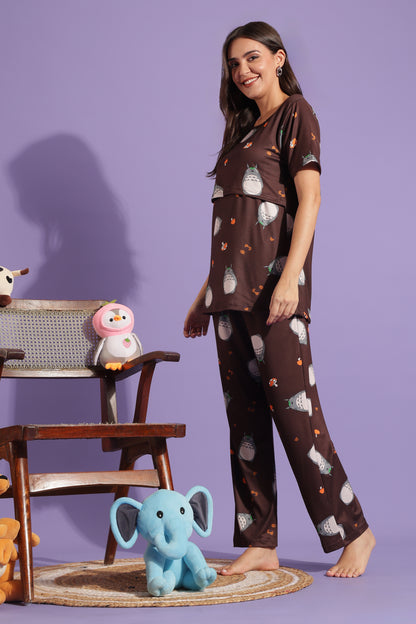 MATERNITY COORDS | ZIPLESS T-SHIRT WITH PANTS |SPUN |INTRODUCTORY PRICE | MAMA'S COCOA WHIMSY
