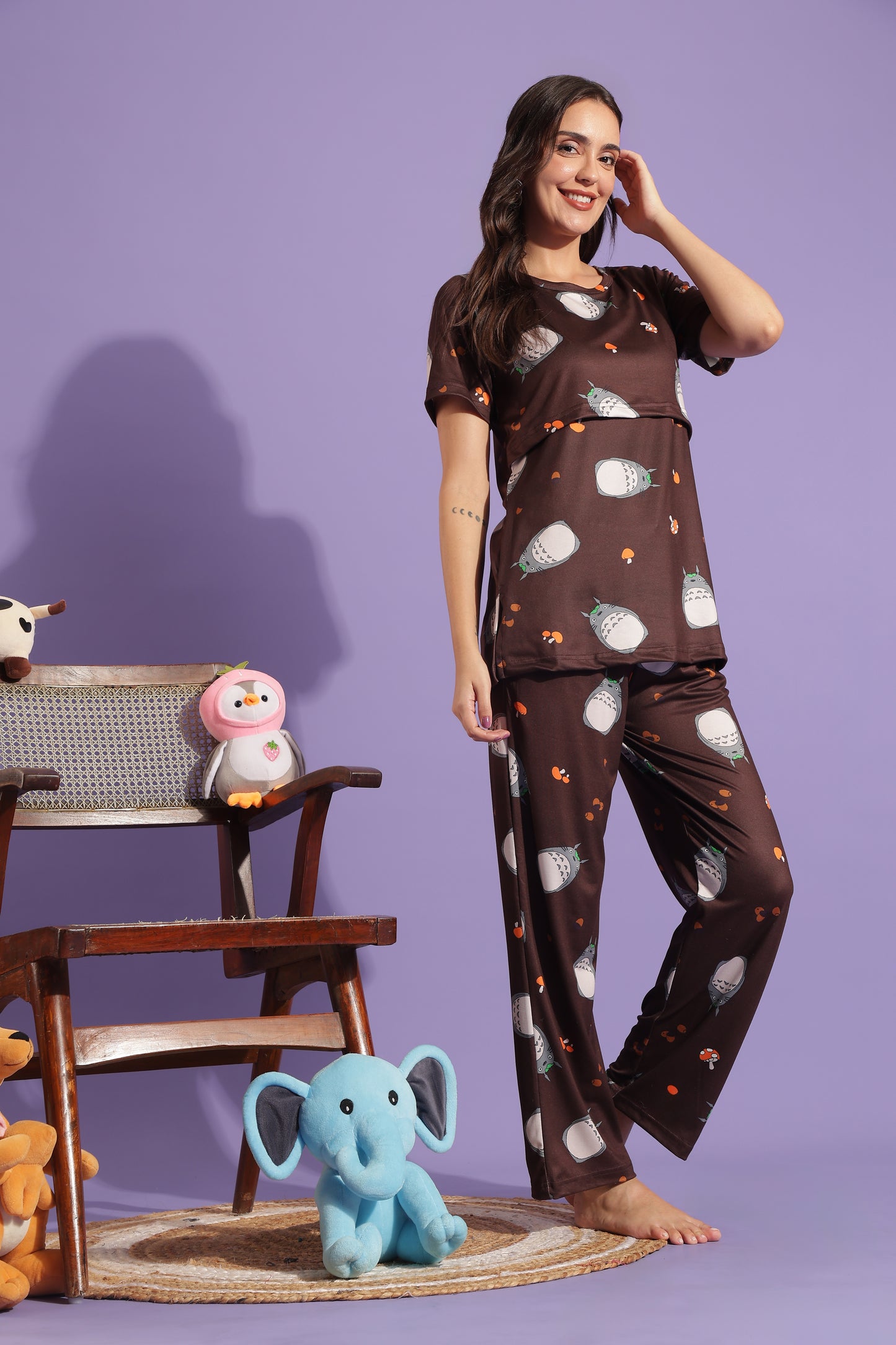 MATERNITY COORDS | ZIPLESS T-SHIRT WITH PANTS |SPUN |INTRODUCTORY PRICE | MAMA'S COCOA WHIMSY