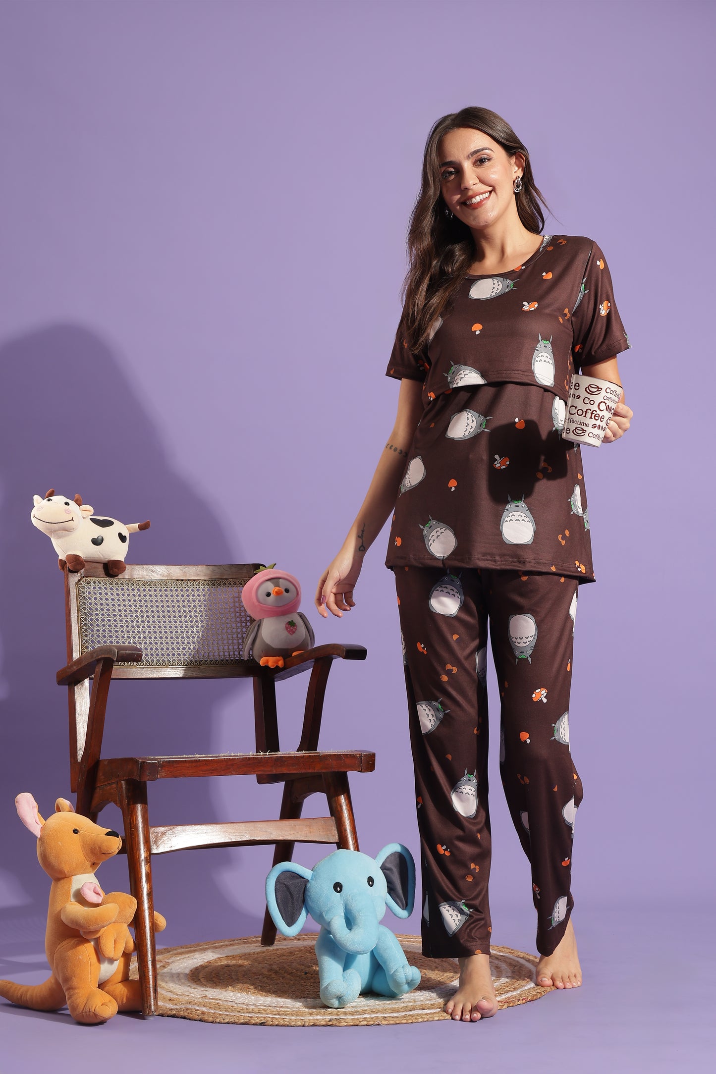 MATERNITY COORDS | ZIPLESS T-SHIRT WITH PANTS |SPUN |INTRODUCTORY PRICE | MAMA'S COCOA WHIMSY