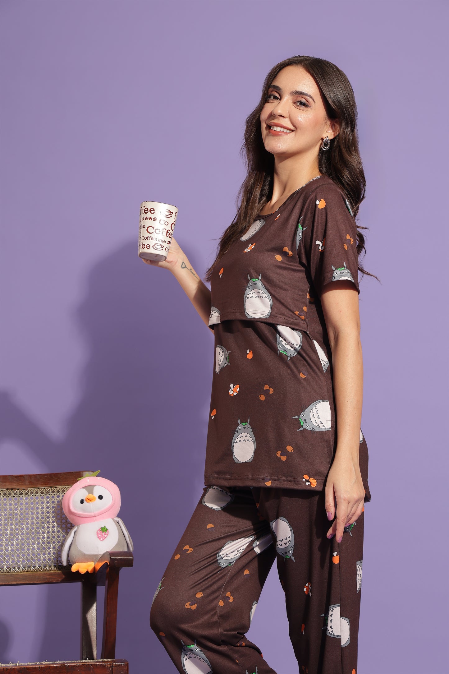 MATERNITY COORDS | ZIPLESS T-SHIRT WITH PANTS |SPUN |INTRODUCTORY PRICE | MAMA'S COCOA WHIMSY