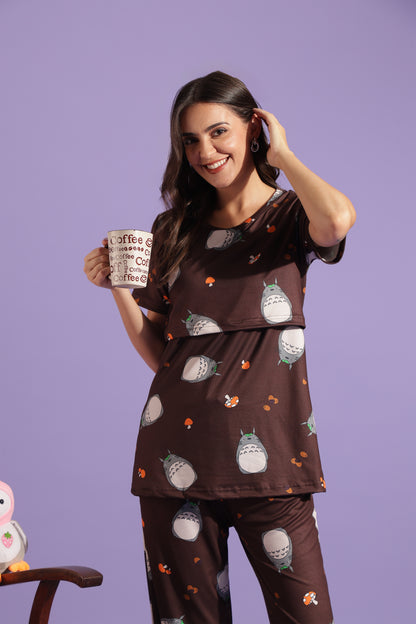 MATERNITY COORDS | ZIPLESS T-SHIRT WITH PANTS |SPUN |INTRODUCTORY PRICE | MAMA'S COCOA WHIMSY