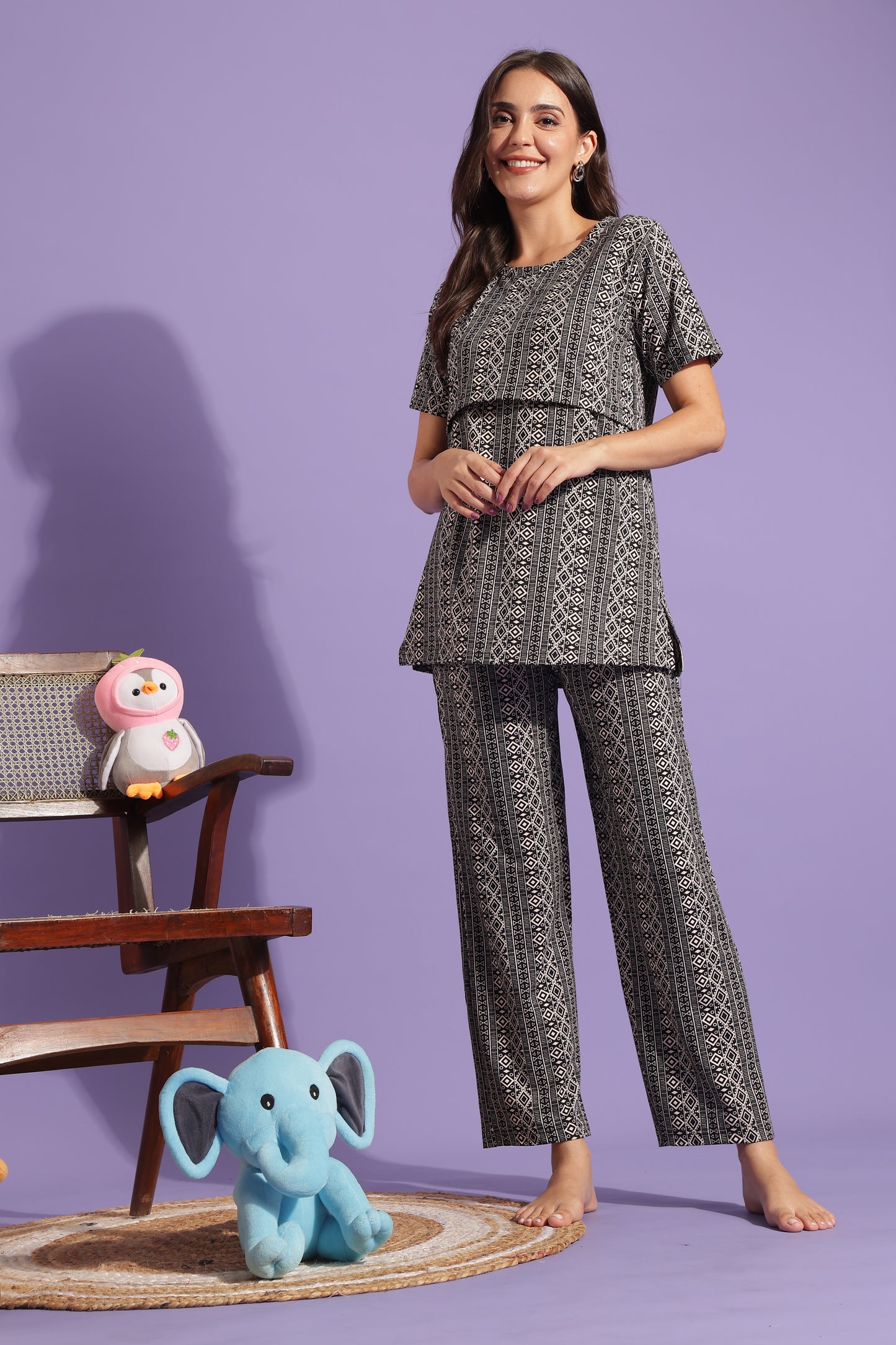 MATERNITY COORDS | ZIPLESS T-SHIRT WITH PANTS |SPUN |INTRODUCTORY PRICE | ETHNORA